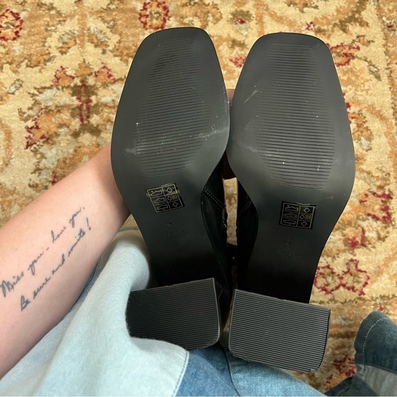 Princess Polly Kia Black Patent Leather Heeled Ankle Boots 6 - Picture 10 of 10